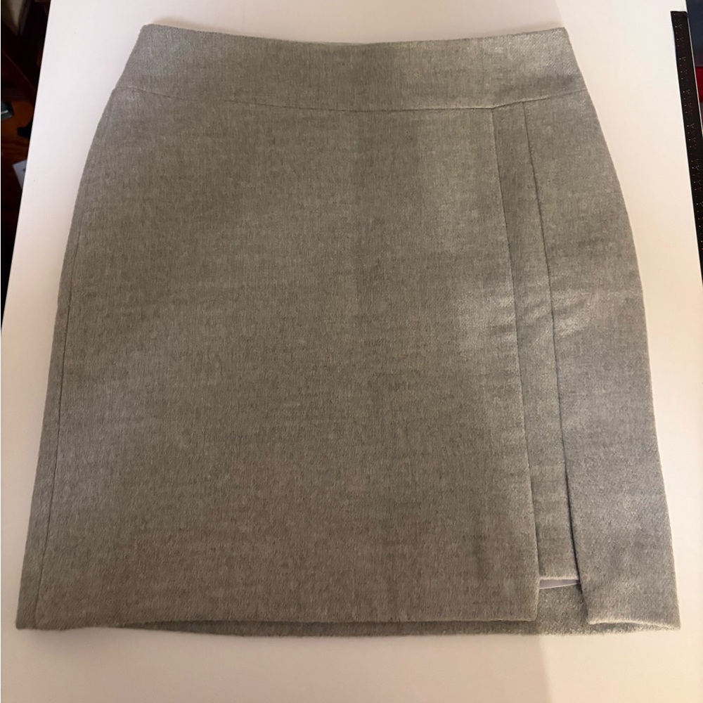 White House Black Market Light Gray Mini Skirt